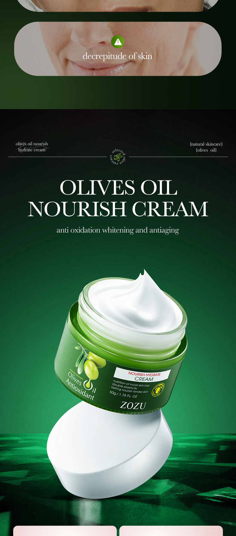 2024 All Olive Oil Nourishing&Moisturizing Cream Moisturizing&Moisturizing face cream_voghion.com