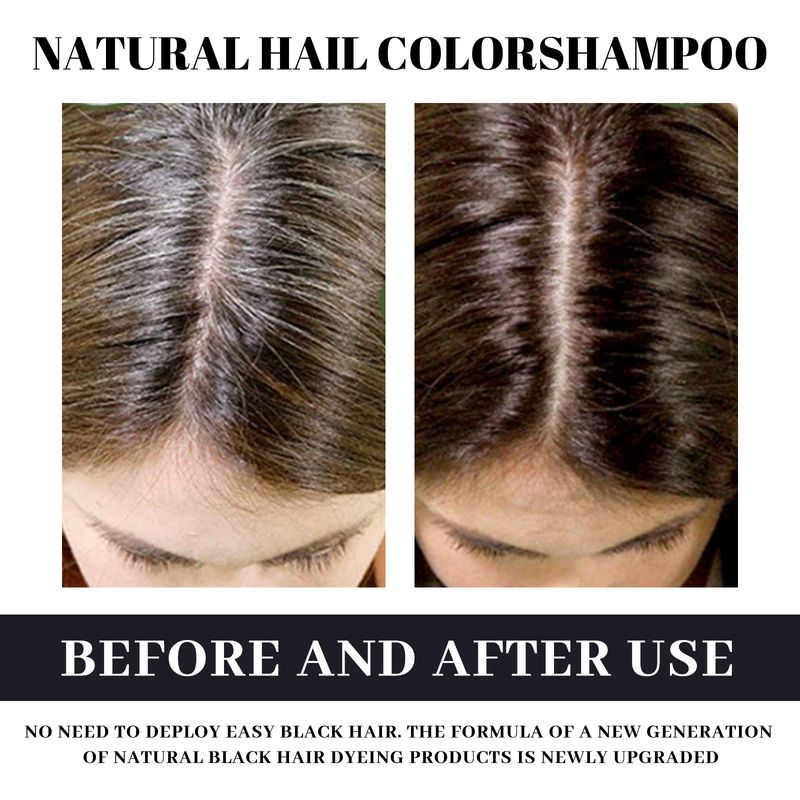 Haarverdunkelungsshampoo, Reparatur von grauweißem natürlichem Farbstoff, Anti-Kopfhaut-Juckreiz-Pflege, Schuppenentfernung, Polygonum-Shampoo für schwarzes Haar_voghion.com