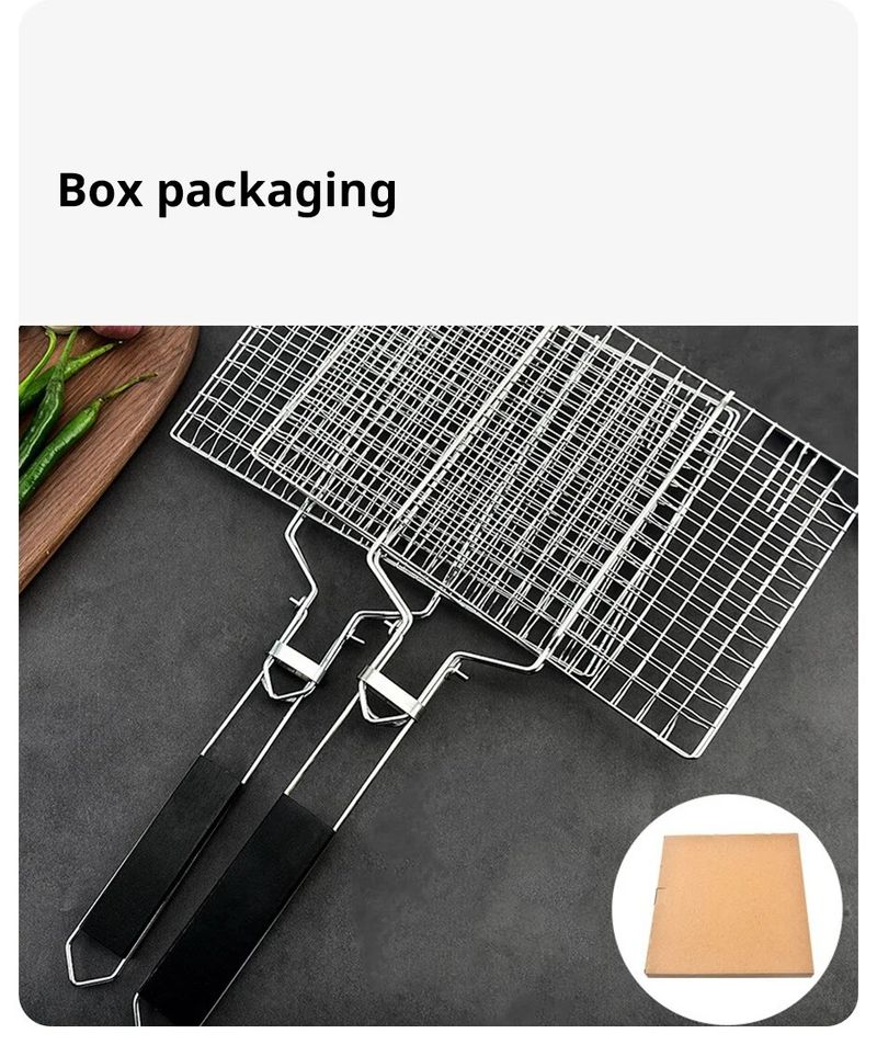 304 Roestvrij Staal BBQ Mesh Niet-stick Grillen Mand Grill Mesh Mat Vlees Plantaardige Steak Picknick Party Barbecue Tool_voghion.com