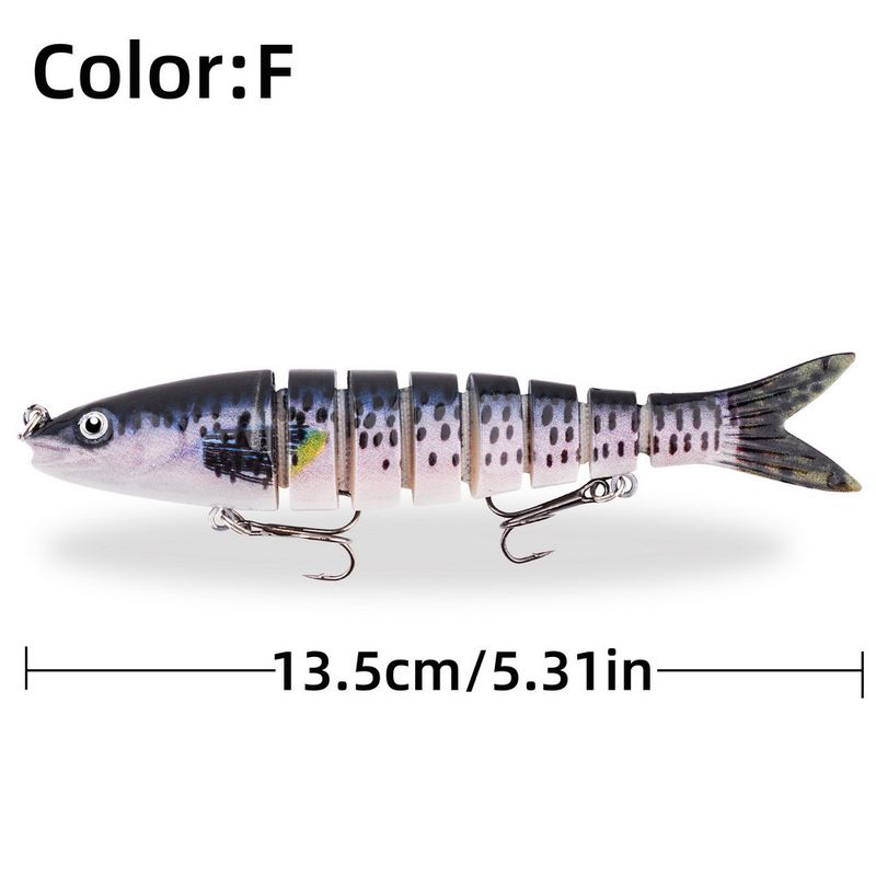 Çok Bölmeli Loach Biyonik Seti Uzun Atışlı Yavaş Batışlı 13,5 cm 17 g Gerçekçi 8 Bölmeli Sert Yem Balıkçılık Yemi_voghion.com