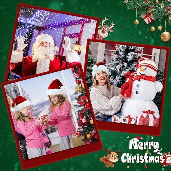 Cappello di Natale Babbo Natale parrucca bianca barba di Natale vestito di Babbo Natale artigianato_voghion.com