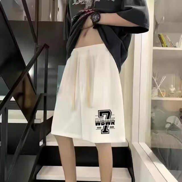 2024 Zomer Sport Shorts, Heren Veelzijdige Casual Koppels Losse Kwart Micro Elastische Strandbroek, Trendy_voghion.com