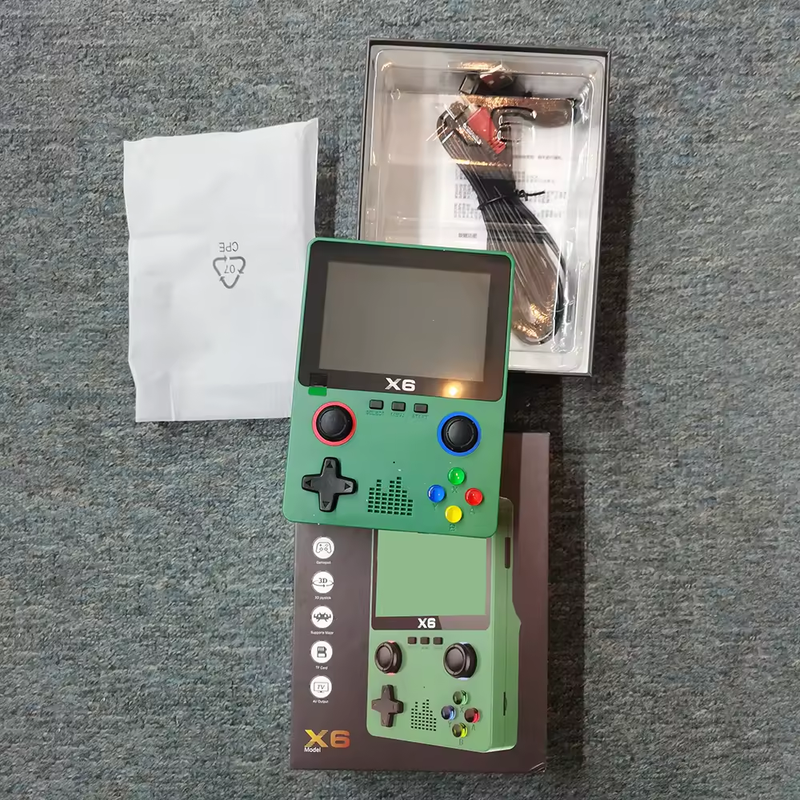 Console de jeu portable X6, écran IPS de 3,5 pouces, 32 Go, plus de 10 000 jeux, joystick 3D, 10 émulateurs classiques_voghion.com