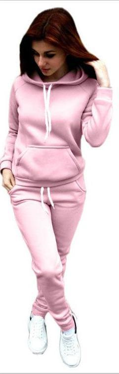 Uformell treningsdress med hette i fleece_voghion.com