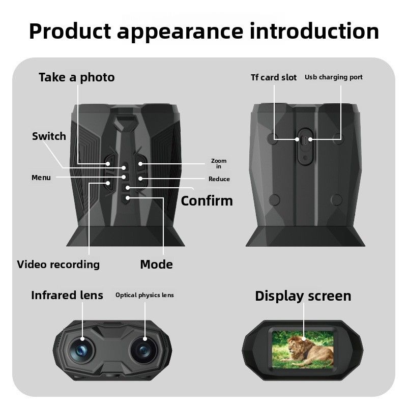 Direct HD Photo And Video Digital 19x Handheld Infrared Outdoor Binocular Night Vision Device_voghion.com