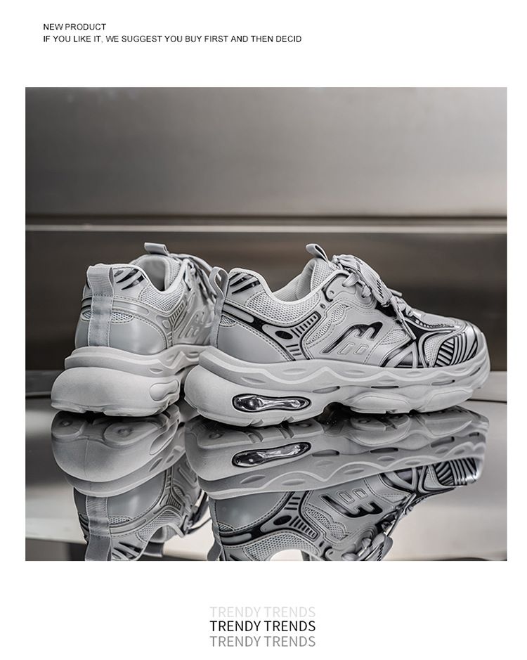 2025 Frühjahr Neue Atmungsaktive Mesh-Sneakers Für Herren Trendy Vielseitige Casual Dad-Schuhe Mit Dicken Sohlen_voghion.com