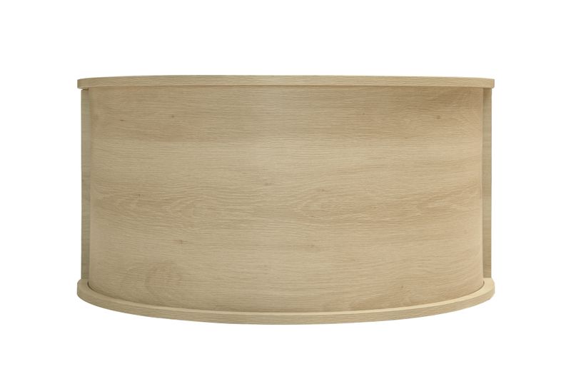 Hochschrank Naturfarben 178cm Mit Acrylglastüren, 2 Schubladen, Bogenförmig_voghion.com