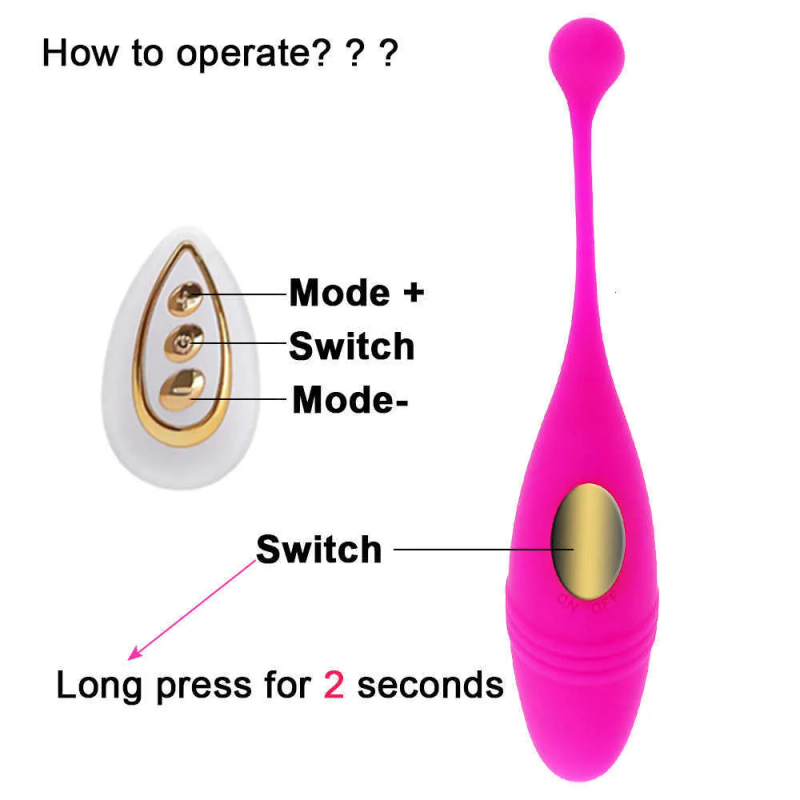 Massaggiatore giocattolo Sesso Telecomando Vibratore 10 modalità Vibrazione wireless Ricarica USB Mutandine Palline vibranti g S in_voghion.com