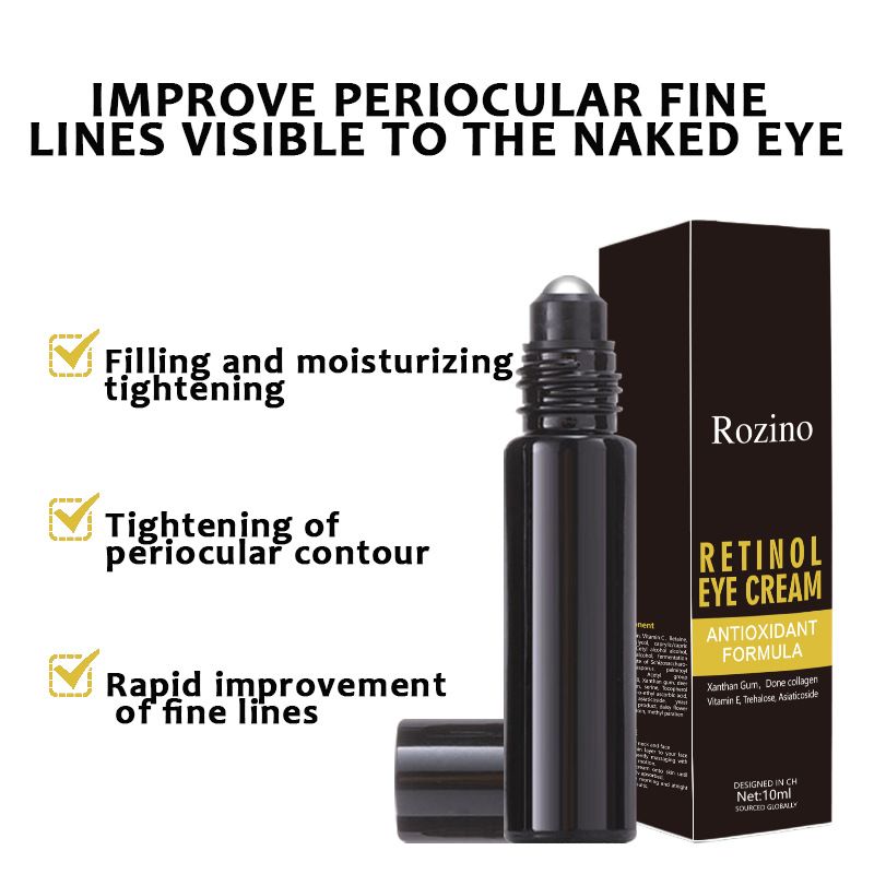 A retinol feszesítő krém javítja a szem alatti sötét karikákat, táskákat, halványítja a finom ráncokat, megemeli és masszírozza a szemkörnyékápoló krémet._voghion.com