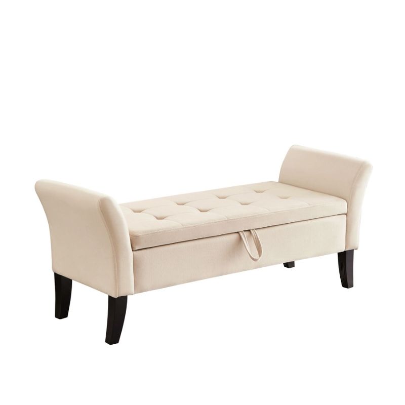 Bed Bench 51.5 With Storage Beige Velvet_voghion.com