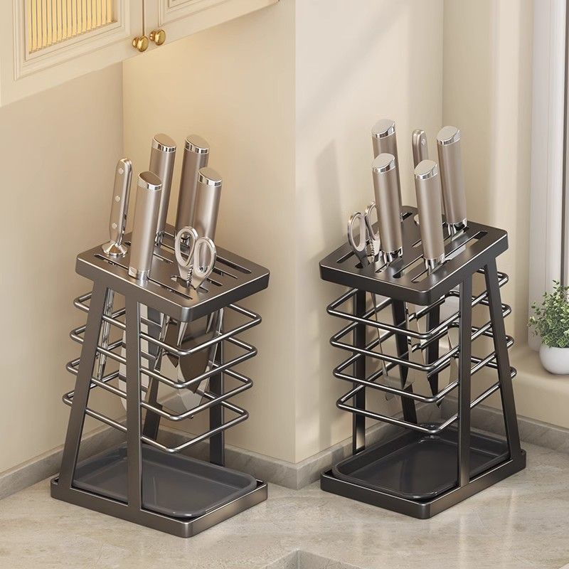 Suitable For Home Kitchen Scissors, Fruit Knife, Draining Countertop Block, Integrated Knife Rack And Storage Rack_voghion.com