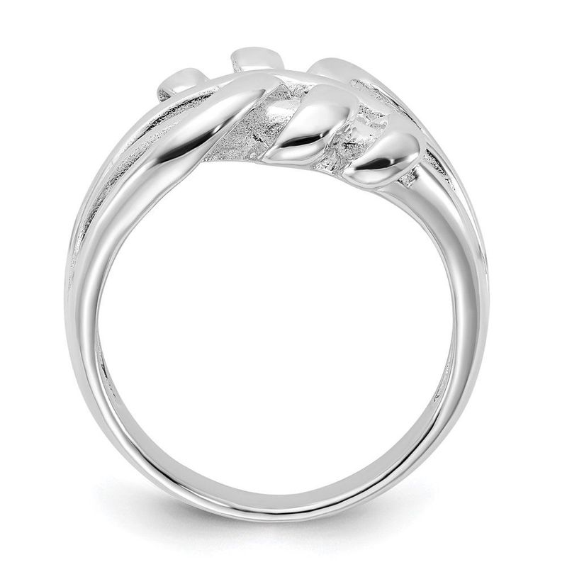 Sterling Silver Polished Fancy Twist Ring_voghion.com
