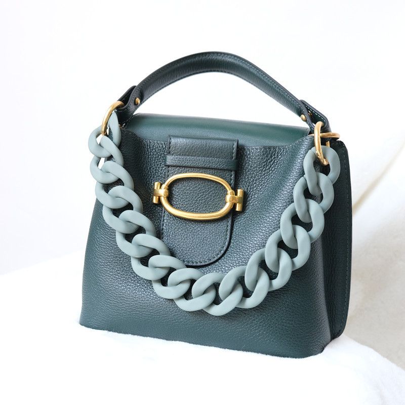 Fashion Colorful Acrylic Resin Color-Block Handmade Detachable Thick Chain, Women's Bag Decorative Chain_voghion.com