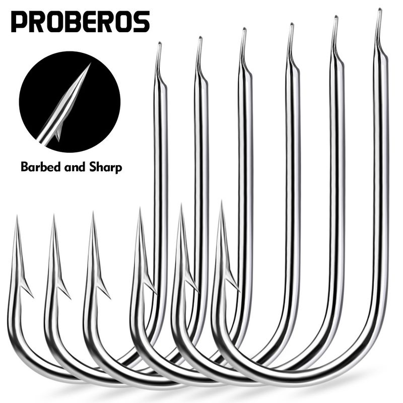 Long Handle Lure Single With Barbed Flat Minnow For Rock Platform Fishing High Carbon Steel Black Pit Crucian Carp Hook_voghion.com