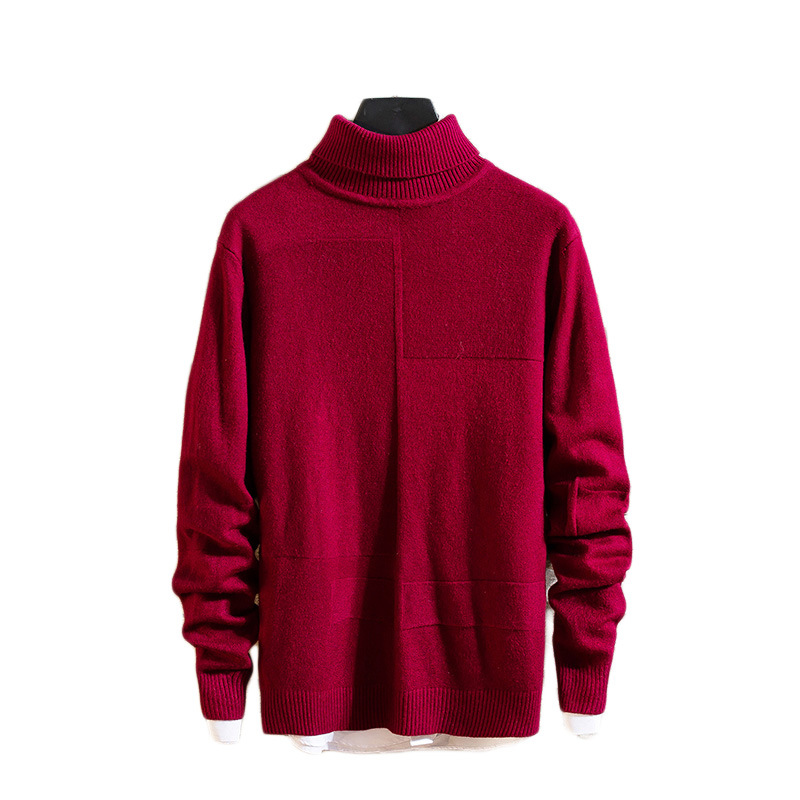 Ανδρικά φθινοπωρινά και χειμερινά μοντέλα εμπρός και πίσω Casual fashion πουλόβερ με ζιβάγκο πουλόβερ Slim-fit Πουλόβερ Ποσότητα εξωτερικού εμπορίου_voghion.com