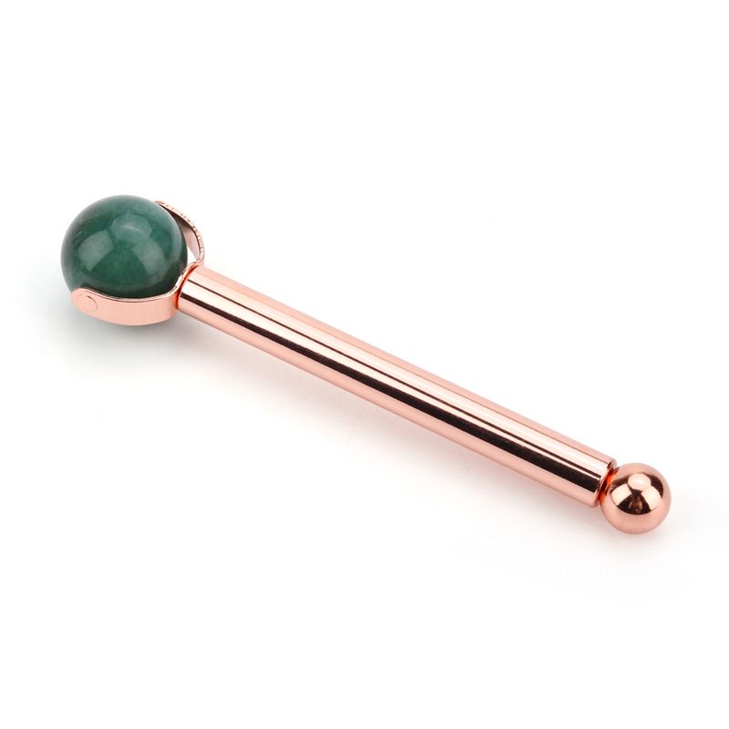 1 rouleau de massage en boule de jade pour le visage et les yeux, en quartz rose naturel, aventurine, améthyste, anti-rides, soins de la peau, beauté_voghion.com