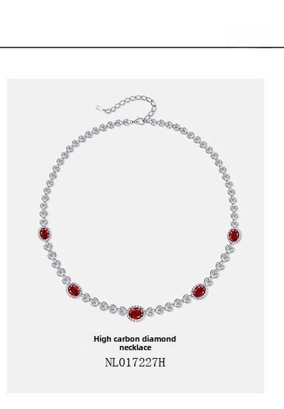 Collana in argento transfrontaliero S925 intarsio zircone femminile coltivazione Smeraldo argento vintage luce lusso stile europeo e americano spot_voghion.com