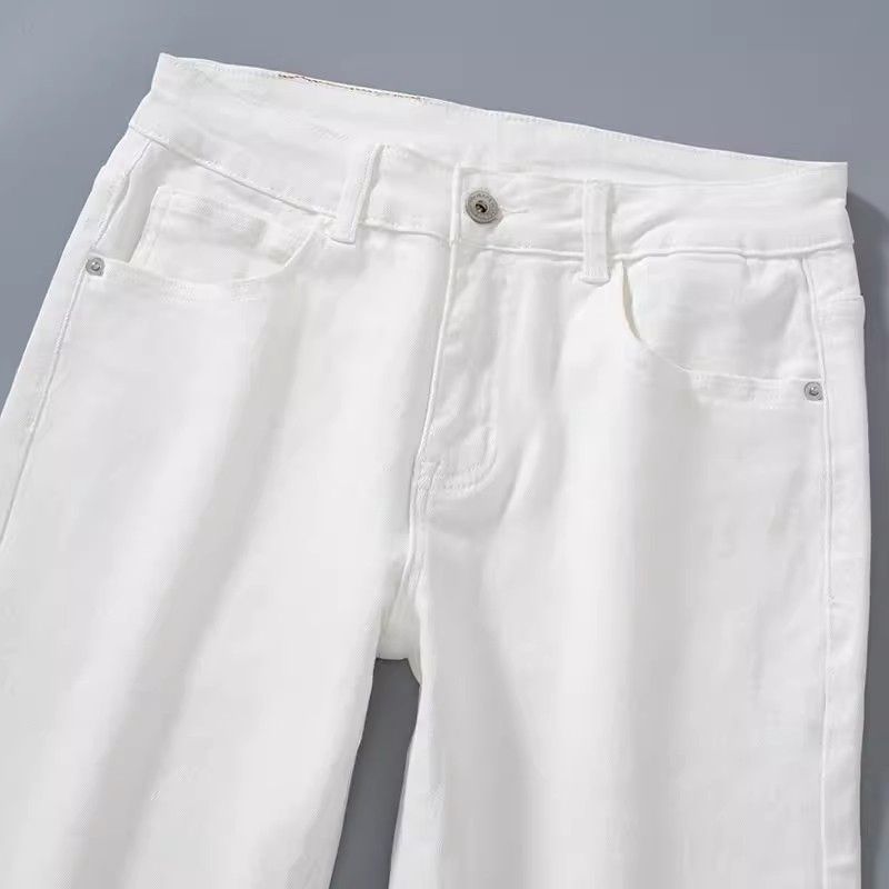 2025 Denim Shorts For Men, Summer Thin Loose Straight Slim Korean Style Casual Stretch Five-Point Mid-Length Shorts,_voghion.com