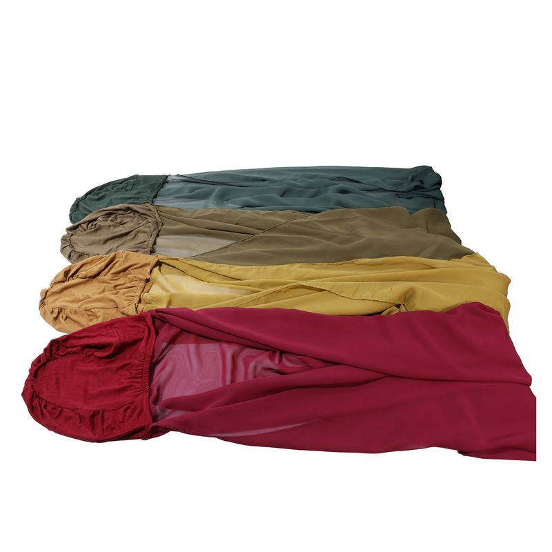 Pile Hat With Chiffon Scarf – All-in-One Women's Headwear (Fashionable Solid Color Sunshade, Ethnic Lazy Headscarf & Hat Combo)_voghion.com
