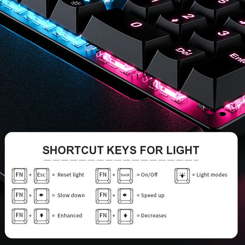 Plug Play Atmosfera Colorida Retroiluminação Multimídia Teclas de Função Resposta Rápida Digitação Interface USB RGB Com Fio_voghion.com