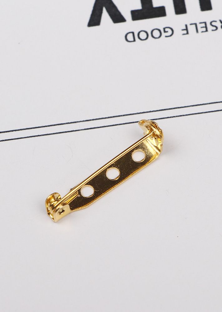 2.5CM-3.8CM Copper Iron Metal Safety Pin With Lock Buckle Brooch_voghion.com