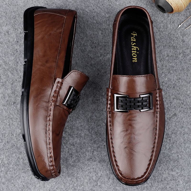 Doudou Herrenschuhe, Freizeitschuhe aus Leder, Herren-Loafer aus echtem Leder_voghion.com