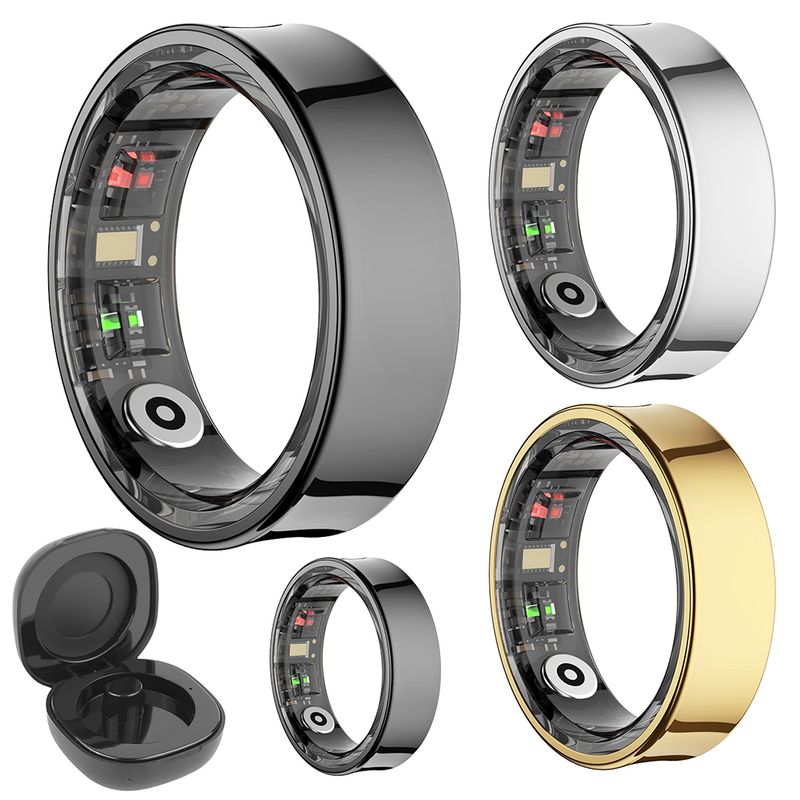 R09 Smart Ring BT 5.2 Fitness Ring Multi Sport Modes Monitoring Body Temperature Health Sleep Monitor 5ATM Waterproof With Case_voghion.com