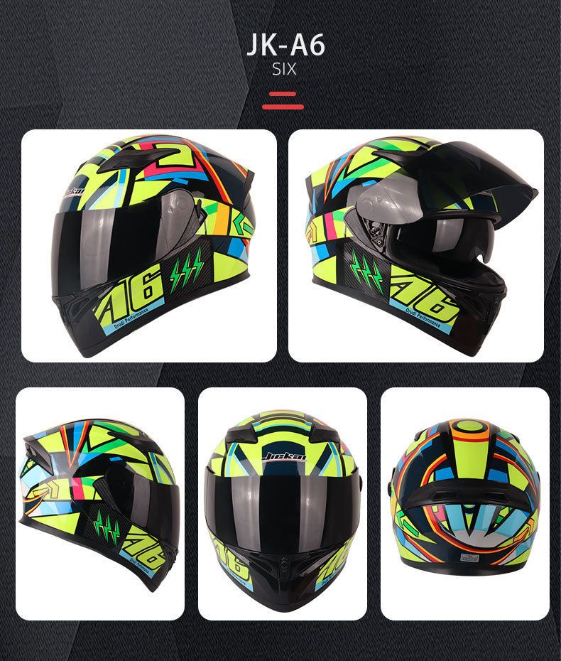 Doppellinsen-Motorradhelm Herren-Trailrunning-Helm Elektrischer Damen-Winter-Vollschutzhut-Integralhelm_voghion.com