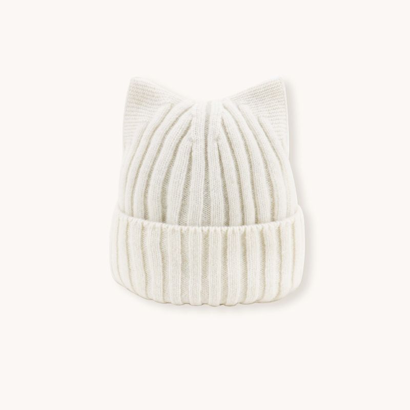 100% orecchie di gatto (pane a forma di orecchie di gatto al vapore) lavorato a maglia per le donne in inverno, cappello versatile di alta qualità, caldo e carino_voghion.com