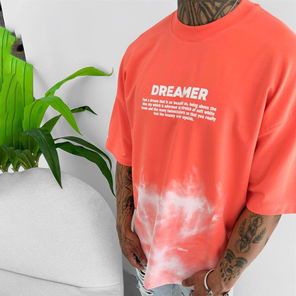 Men's Loose Letter-printed Round Neck Casual T-shirt_voghion.com