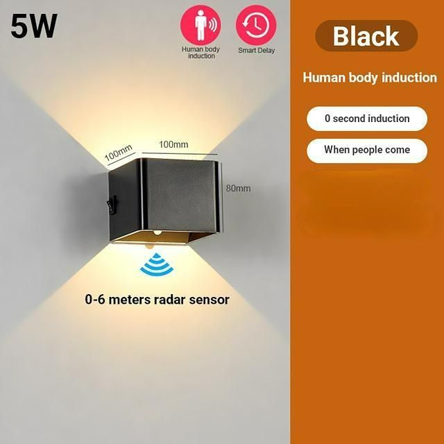 Wand Nuetsliicht LED Wandluucht Mënschleche Kierper Sensor Fir Hotel Bett Schlofkummer Korridor_voghion.com