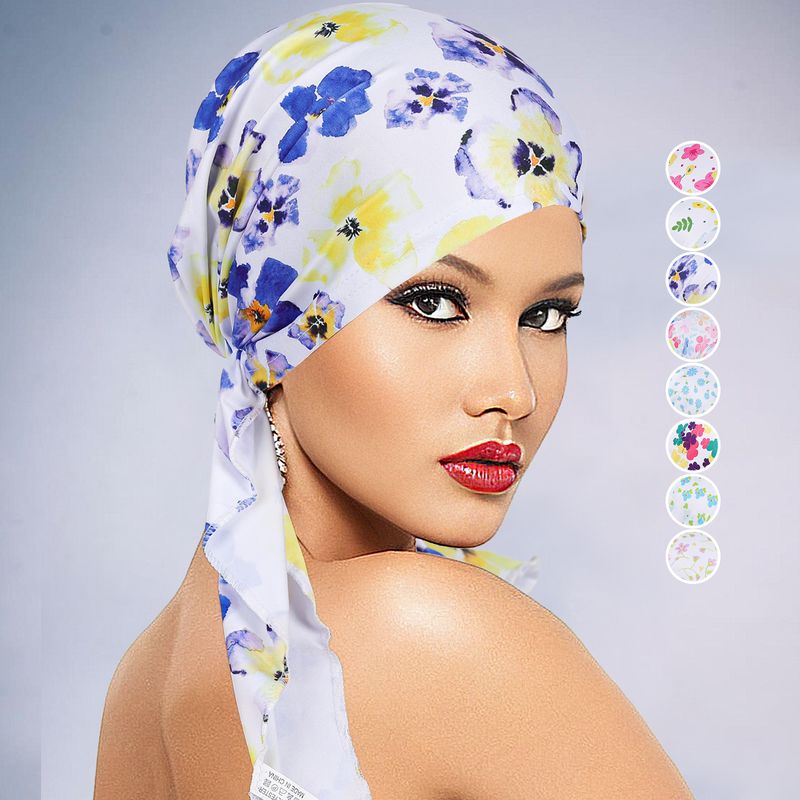 Heißer Verkauf Im Freien Gedruckt Kleine Blumen Kopftuch Hut Damen Beliebte Mode Atmungsaktive Pullover Hut Großhandel_voghion.com