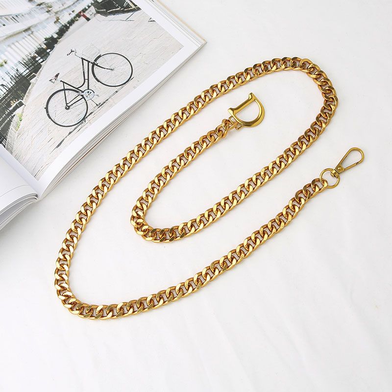 Klassische goldene Taillenkette, D-Buchstabenkette, modische personalisierte Kleiderdekoration für Damen, lässiges Design, hochwertig_voghion.com