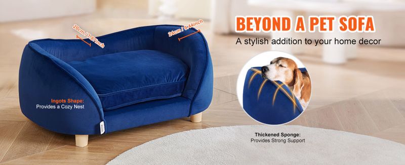 VEVOR Pet Sofa Dog Couch for Medium-Sized Dogs and Cats Dog Sofa Bed 81 lbs_voghion.com