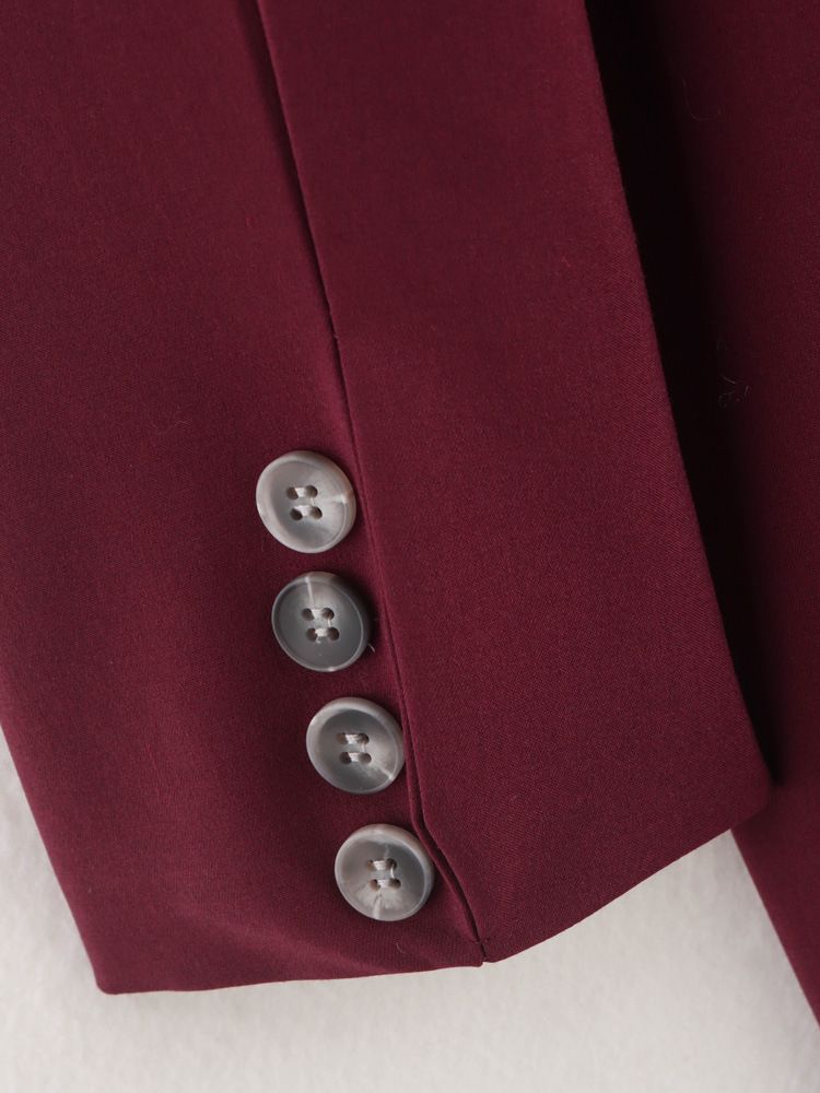Roupas femininas estilo viajante, duas cores, bolsos decorados, abotoamento simples, cor sólida, paletó_voghion.com