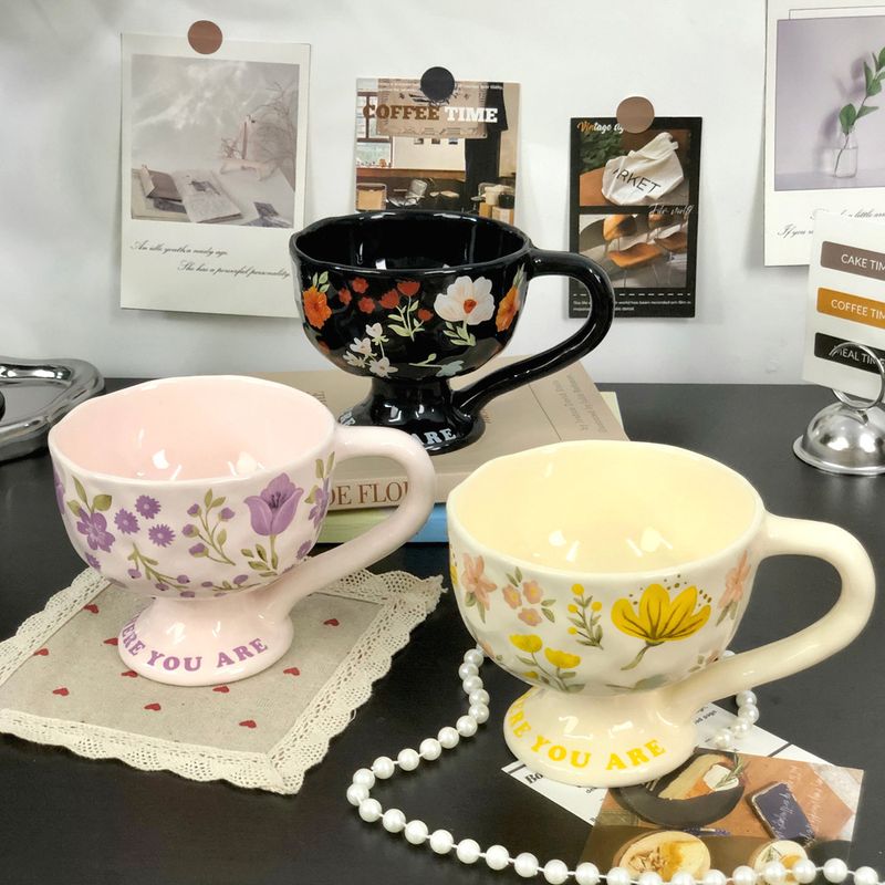 Keramikbecher Kaffeetasse mit großem Fassungsvermögen Wasserbecher für Paare_voghion.com