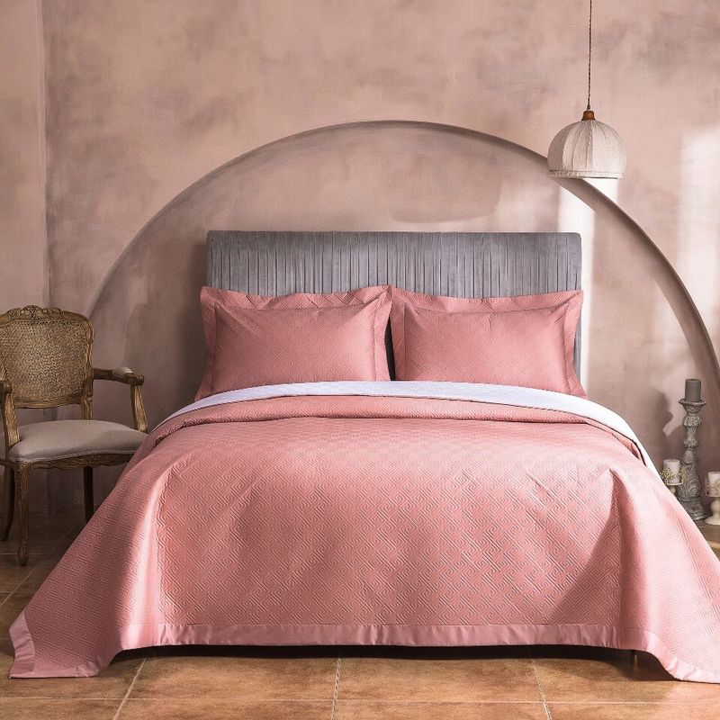 Copriletto in cotone di alta qualità, 100 pezzi, set da tre pezzi, trapuntato in cotone a fibra lunga, lenzuolo trapuntato in puro cotone, trapuntato da 1,8 m._voghion.com