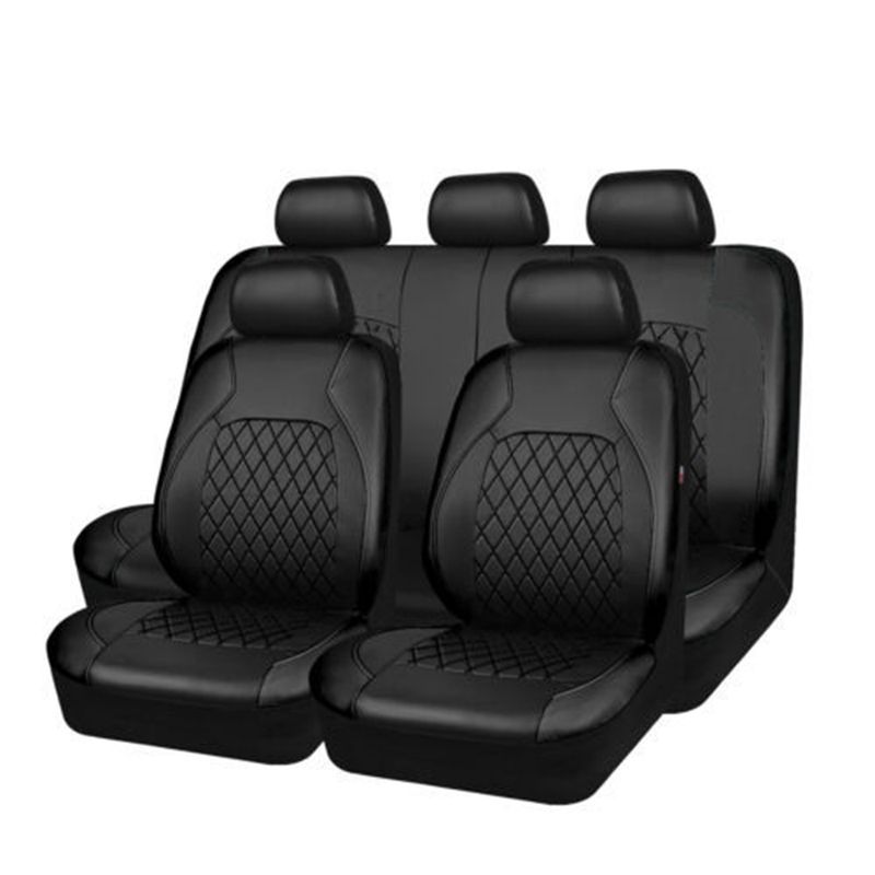 Universal Car Seat Cover Set PU Leather Vehicle Cushion Full Surrounded Protector Pad Anti-Scratch Fit Sedan Suv Pick-up_voghion.com