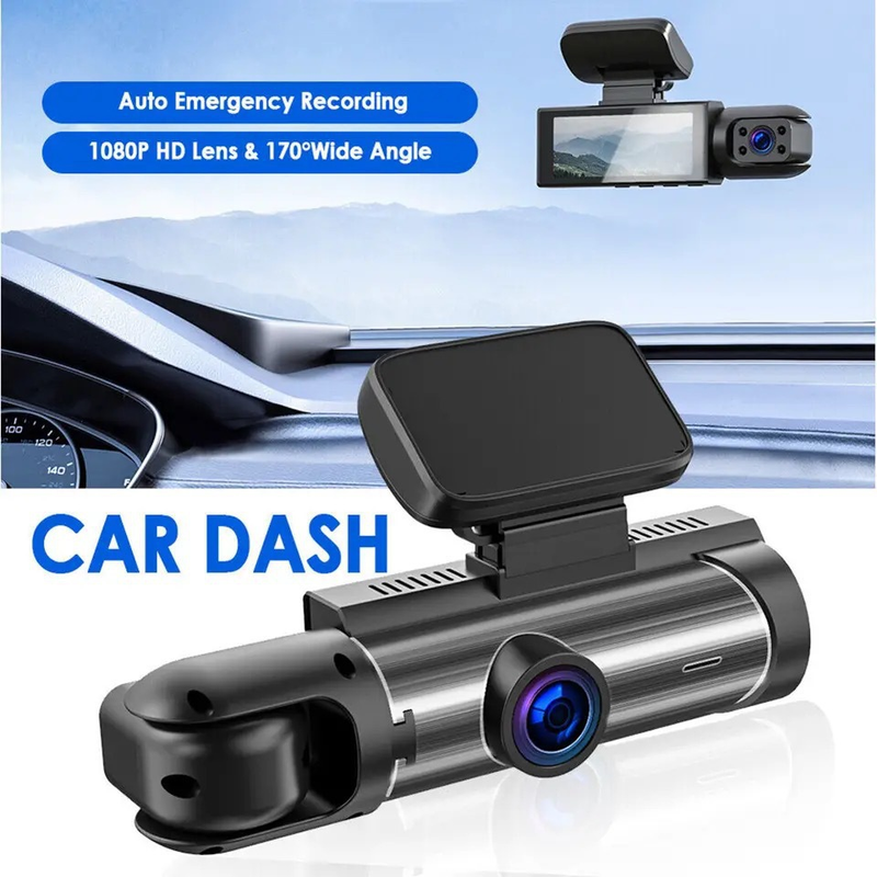 Cámara De Tablero Frontal E Interior Con Tarjeta SD 32G, Cámara De Tablero 1080P De 3.16 Pulgadas, Sensor G De Alta DefiniciónVisión Nocturna Grabación En Bucle Gran Angular DVR Para Auto_voghion.com