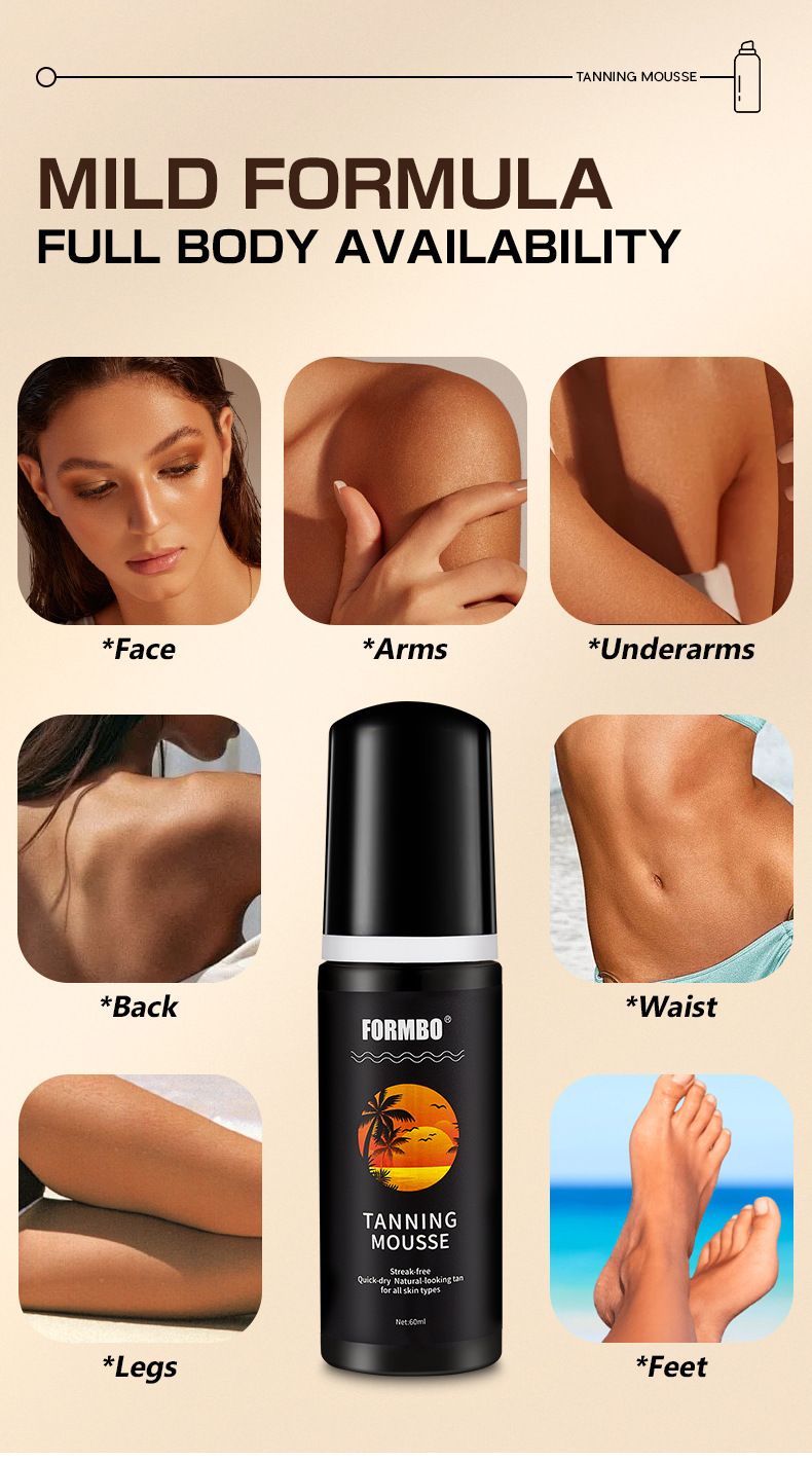 FORMBO Tanning Mousse Strand Udendørs Solfri Selvbruner Hud Bronze Hvedefarve_voghion.com