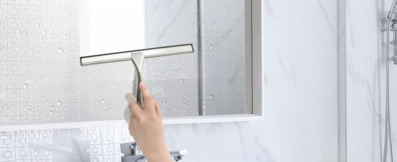 All-Purpose Shower Squeegee For Shower Doors Bathroom Window And Car Glass-Stainless Steel 10 Inches Cleaning Bathroom_voghion.com