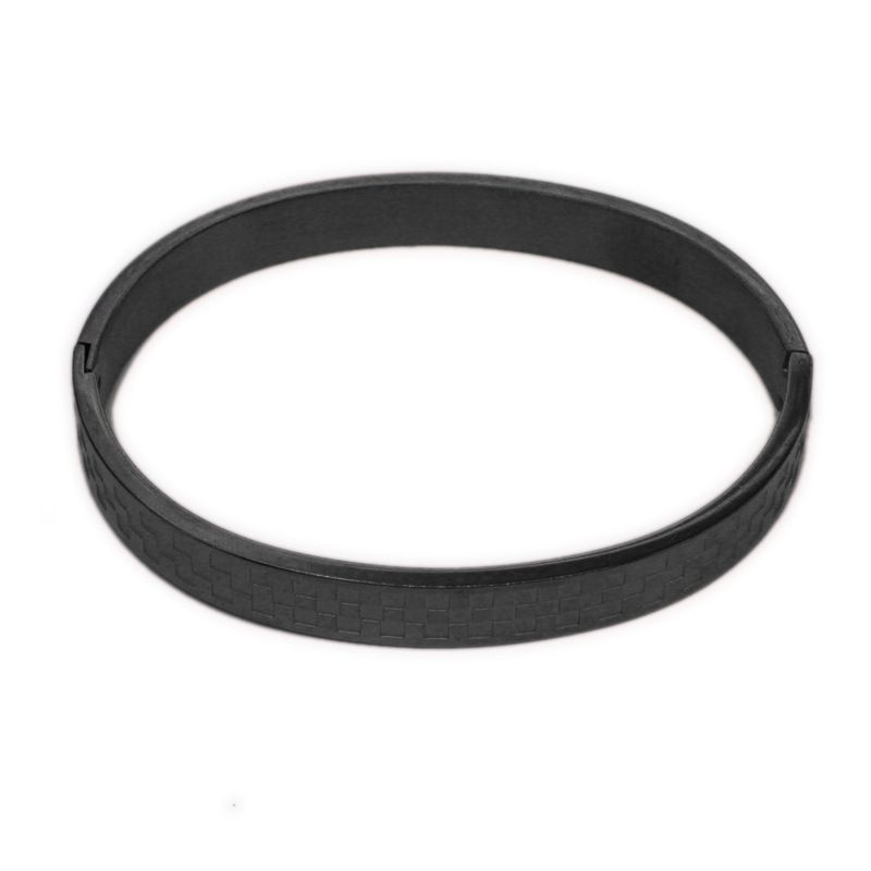 Couple Bracelets Romantic Plaid Titanium Steel Egg-Shaped Clasp Checkered Pattern Bracelet For Men_voghion.com