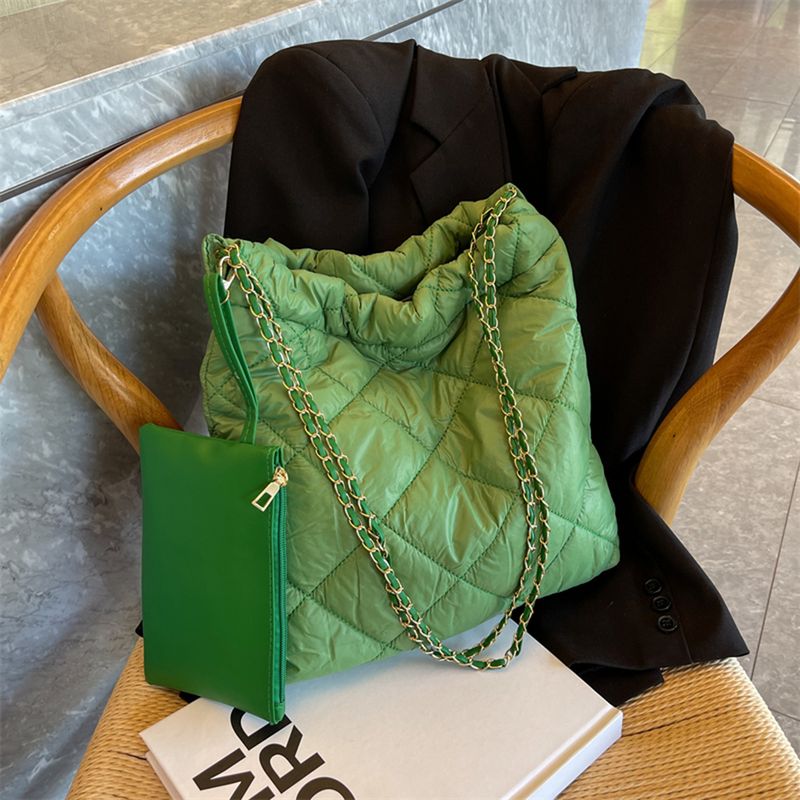 Borsa a tracolla imbottita da donna Y2k Lare Capacità Borsa a tracolla arricciata Ba Moda trapuntata Casual Donna Viaggio a quadri_voghion.com