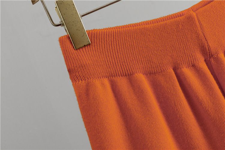Roupas femininas outono e inverno novo cardigan de malha calças de perna larga terno de duas peças tendência_voghion.com