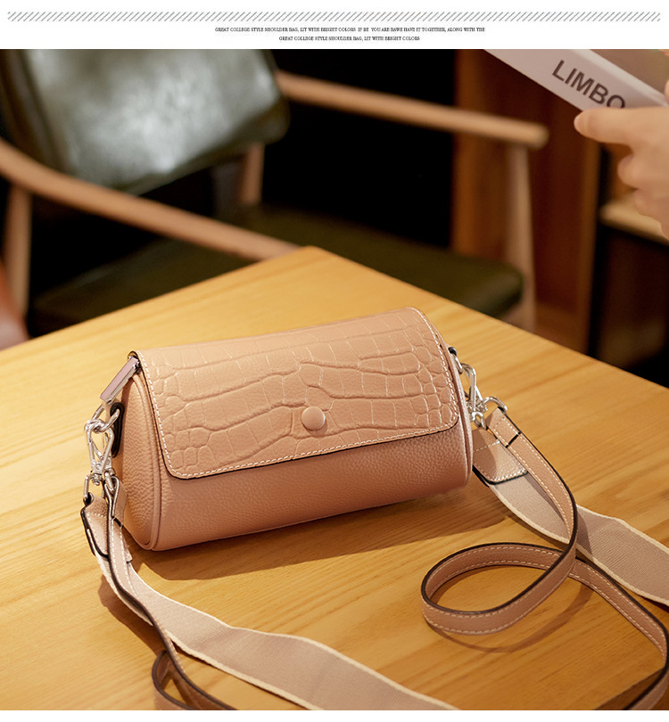 Tracolla larga, tracolla singola in pelle bovina da donna sotto ascella, borsa a cuscino, trendy e alla moda, nuovo stile_voghion.com