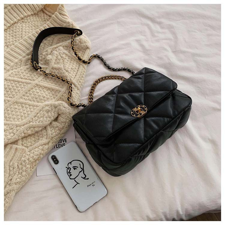 Borsa a tracolla classica versatile Borsa a tracolla a tracolla Borsa da donna piccola in stile profumato alla moda casual Borsa a tracolla morbida in PU Lingge_voghion.com