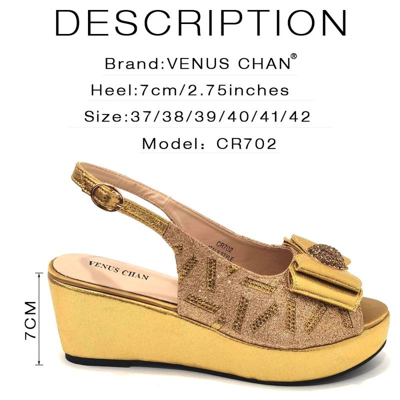 Damenschuhe Große Damenschuhe Schuhe für Geburtstagsfeiern Kleiner Keilabsatz Schuhe mit dicker Sohle und gleichem Design Clutch Bag Diamond Flower_voghion.com