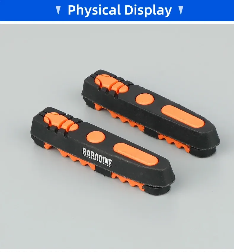 Baradine Anti-lock Tech metallfälgbelägg utbytbara ABS-stoppblock för racercykel BMX hopfällbar cykel V-broms sidobroms_voghion.com