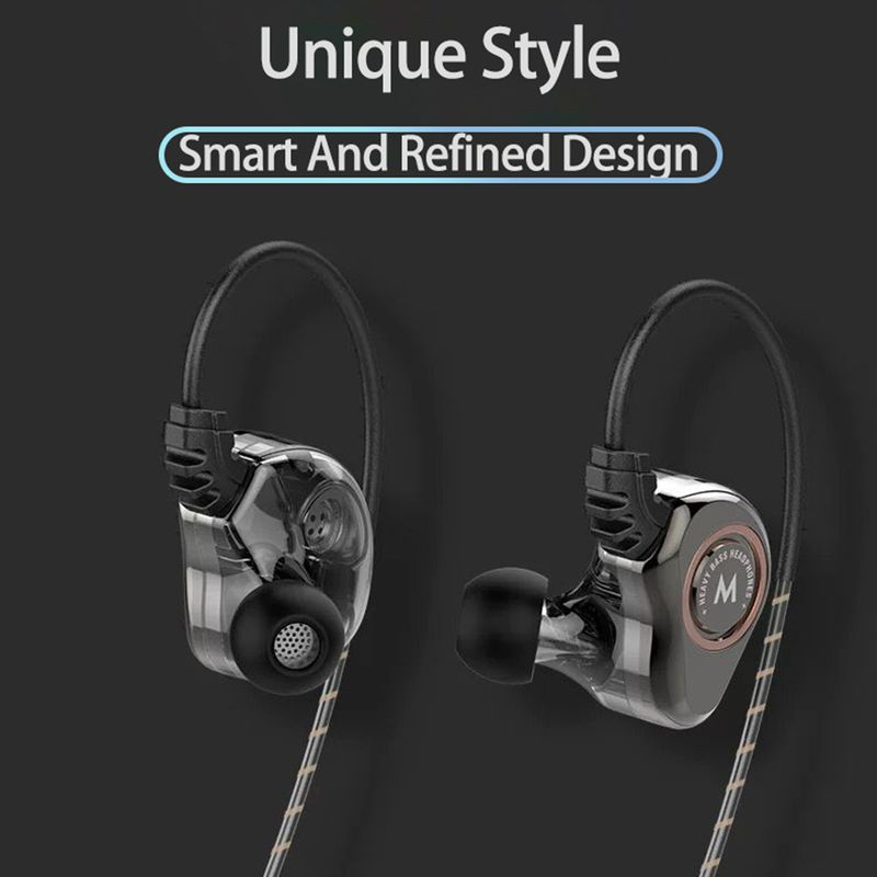 Z802 4-core Dual Moving Coil HiFi in-ear bedrade oortelefoon Sport-bas-headset_voghion.com