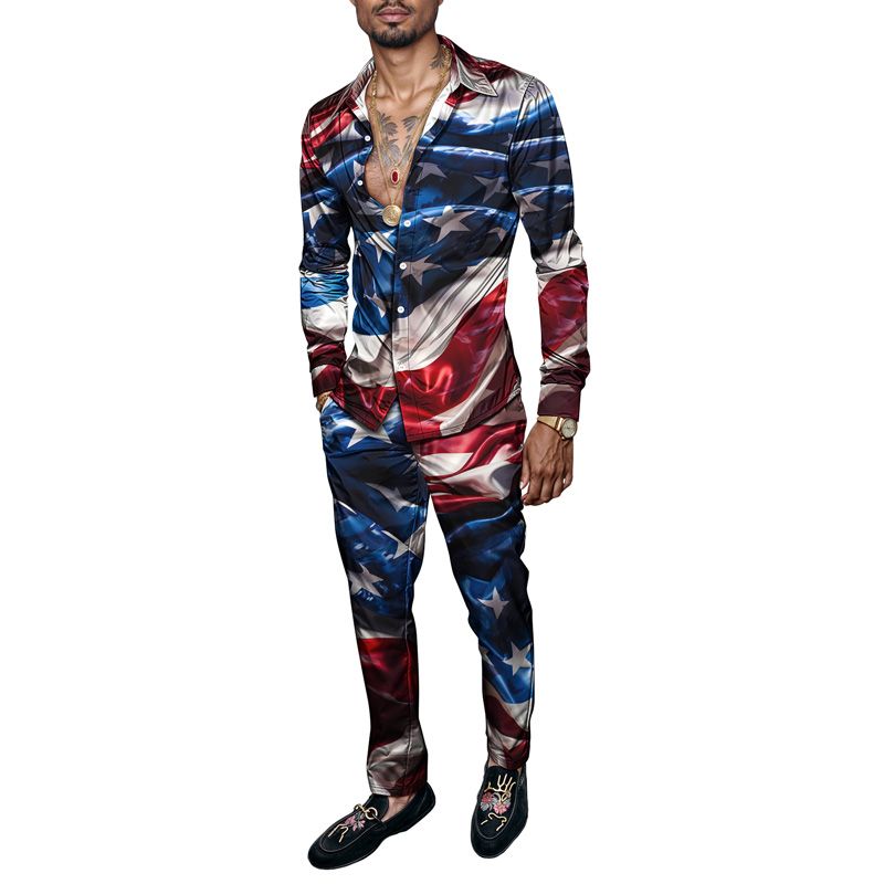 Set di camicie da uomo primavera/estate 2025, con stampa di marca, alla moda, semplice, a maniche lunghe, di alta qualità e comode._voghion.com